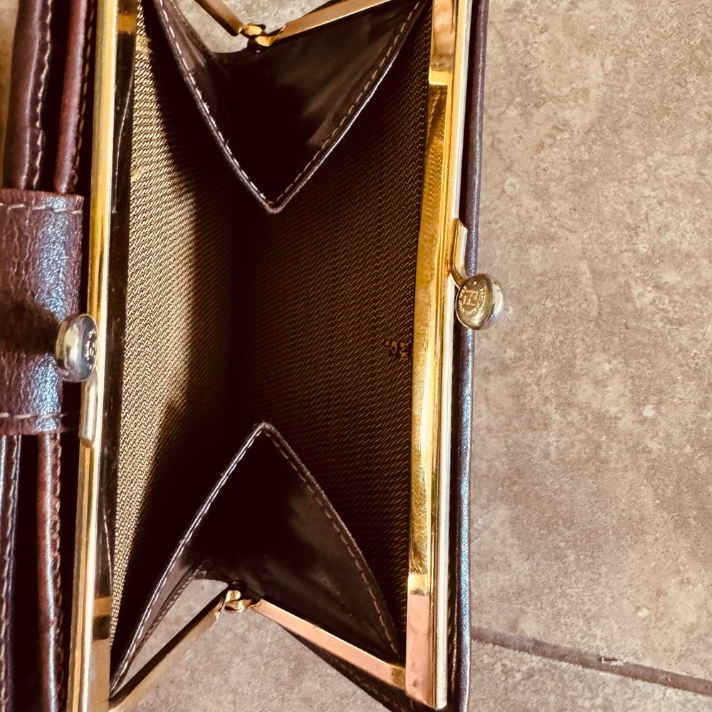 Fendi Zucca compact wallet Authentic
